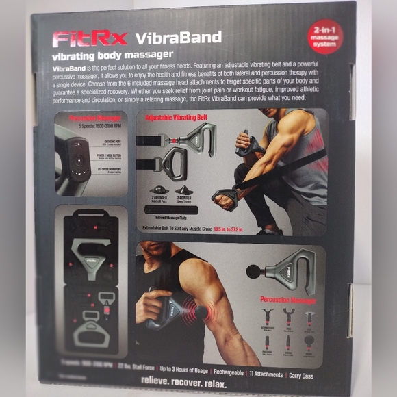 Fit RX black  vibraband 2-in-1 massage system - Picture 2 of 9